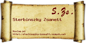 Sterbinszky Zsanett névjegykártya